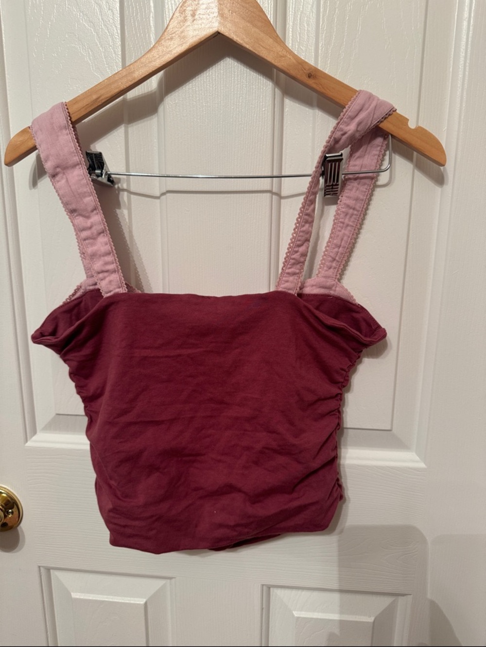 NWT / FREE PEOPLE 2 TONE TANK IN GINGER / size L - Picture 8 of 12